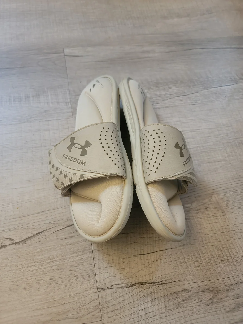 Under Armour Kids Freedom Slide Sandals in Cream